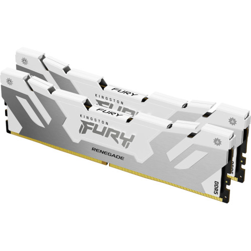 Память оперативная/ Kingston 32GB 8000MT/s DDR5 CL38 DIMM (Kit of 2) FURY Renegade White XMP