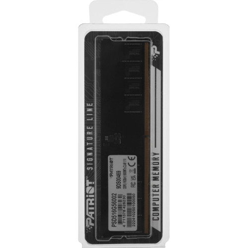 Оперативная память DDR5 16GB 5600MHz Patriot PSD516G56002 Signature RTL PC5-44800 CL46 DIMM 288-pin 1.1В single rank Ret [PSD516G56002]