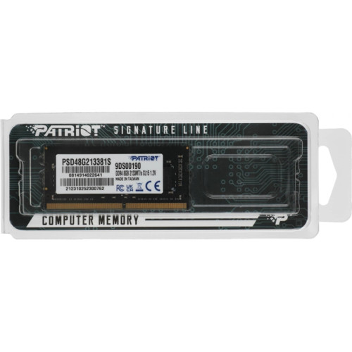 Оперативная память DDR4 8Gb 2133MHz Patriot PSD48G213381S Signature RTL PC4-17000 CL15 SO-DIMM 260-pin 1.2В single rank Ret [PSD48G213381S]