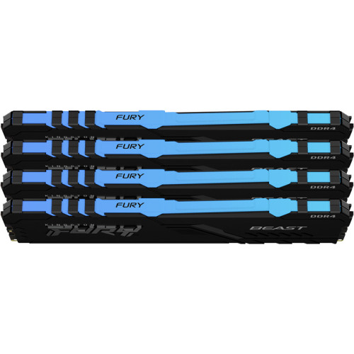 Память оперативная/ Kingston 128GB 3200MHz DDR4 CL16 DIMM (Kit of 4) FURY Beast RGB Память оперативная/ Kingston 128GB 3200MHz DDR4 CL16 DIMM (Kit of 4) FURY Beast RGB