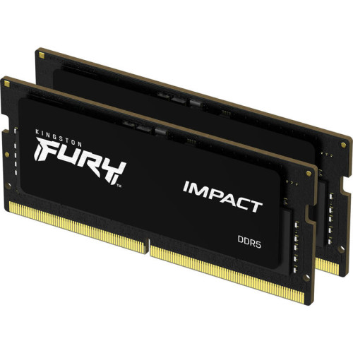Память оперативная/ Kingston 16GB 4800MT/s DDR5 CL38 SODIMM (Kit of 2) FURY Impact PnP Память оперативная/ Kingston 16GB 4800MT/s DDR5 CL38 SODIMM (Kit of 2) FURY Impact PnP