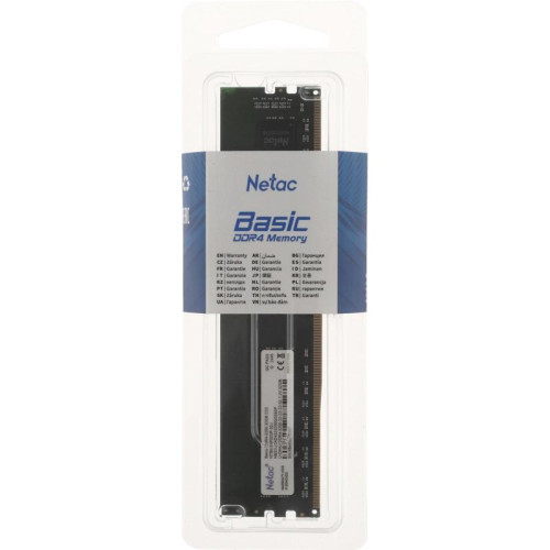 Оперативная память DDR4 32GB 3200MHz Netac NTBSD4P32SP-32J Basic RTL PC4-25600 CL22 DIMM 288-pin 1.2В single rank Ret [NTBSD4P32SP-32J]