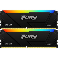 Оперативная память DDR4 2x32GB 3200MHz Kingston KF432C16BB2AK2/64 Fury Beast RGB RTL Gaming PC4-25600 CL16 DIMM 288-pin 1.35В dual rank с радиатором Ret [KF432C16BB2AK2/64]