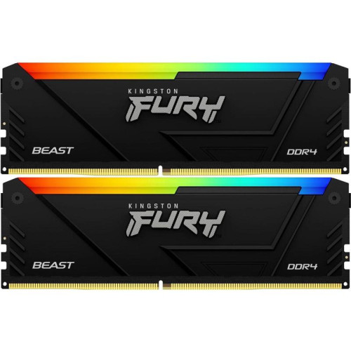 Оперативная память DDR4 2x32GB 3200MHz Kingston KF432C16BB2AK2/64 Fury Beast RGB RTL Gaming PC4-25600 CL16 DIMM 288-pin 1.35В dual rank с радиатором Ret [KF432C16BB2AK2/64]