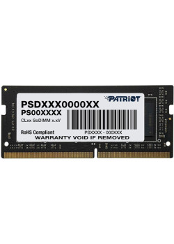 Оперативная память DDR4 8Gb 3200MHz Patriot PSD48G320081S Signature RTL PC4-25600 CL22 SO-DIMM 260-pin 1.2В single rank Ret [PSD48G320081S]