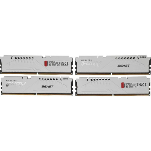 Оперативная память DDR5 4x16GB 5200MHz Kingston KF552C40BWK4-64 Fury Beast RTL Gaming PC5-41600 CL40 DIMM 288-pin 1.25В kit single rank с радиатором Ret