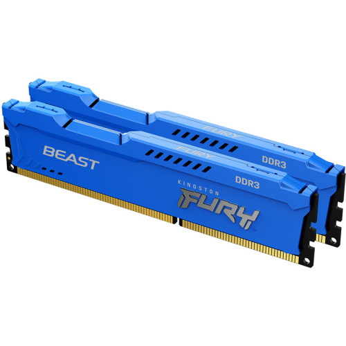 Память оперативная/ Kingston 16GB 1600MHz DDR3 CL10 DIMM(Kit of 2)FURYBeastBlue Память оперативная/ Kingston 16GB 1600MHz DDR3 CL10 DIMM(Kit of 2)FURYBeastBlue