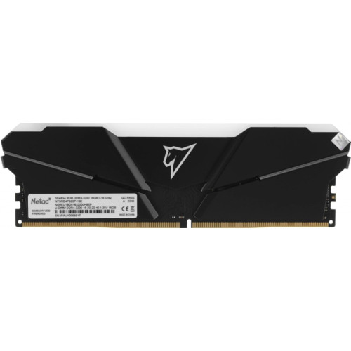 Оперативная память DDR4 16Gb 3200MHz Netac NTSRD4P32SP-16E Shadow RGB RTL PC4-25600 CL16 DIMM 288-pin 1.35В single rank с радиатором Ret [NTSRD4P32SP-16E]