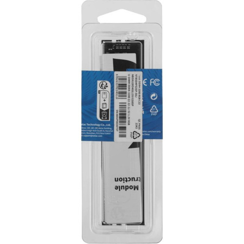 Оперативная память DDR4 8GB 3200MHz Netac NTBSD4P32SP-08J Basic RTL PC4-25600 CL22 DIMM 288-pin 1.2В single rank Ret [NTBSD4P32SP-08J]