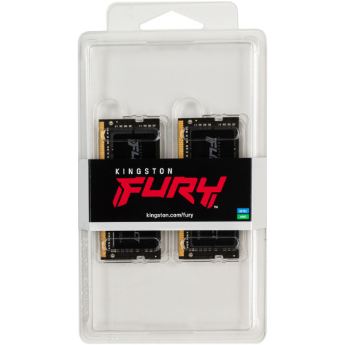 Память оперативная/ Kingston 64GB 2666MHz DDR4 CL16 SODIMM (Kit of 2) FURY Impact