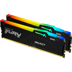 Память оперативная/ Kingston 64GB 5600MT/s DDR5 CL36 DIMM (Kit of 2) FURY Beast RGB EXPO