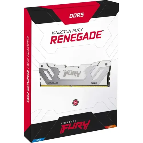 Память оперативная/ Kingston 48GB 8800MT/s DDR5 CL42 CUDIMM (Kit of 2) FURY Renegade White