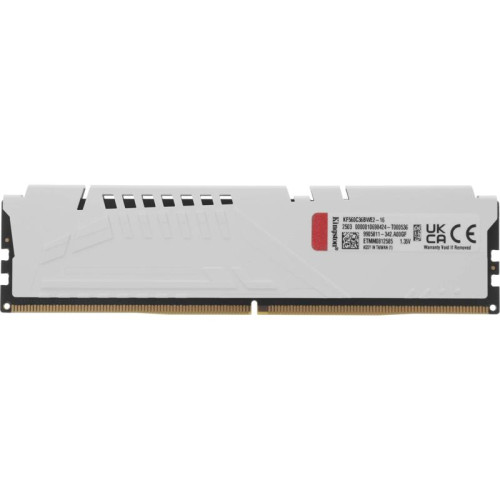 Память DDR5 16GB 6000MHz Kingston KF560C36BWE2-16 Fury Beast White Expo RTL PC5-48000 CL36 DIMM 288-pin 1.35В dual rank с радиатором Ret