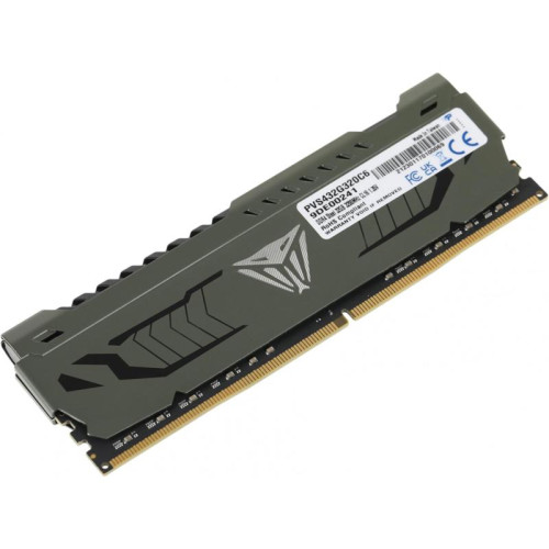 Оперативная память DDR4 32Gb 3200MHz Patriot PVS432G320C6 Viper Steel RTL Gaming PC4-25600 CL16 DIMM 288-pin 1.35В с радиатором Ret [PVS432G320C6]