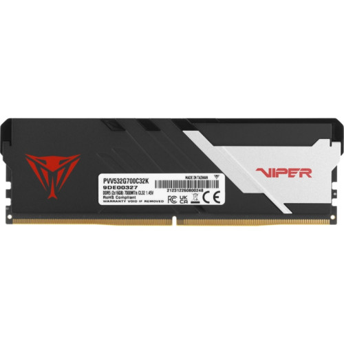 Оперативная память DDR5 2x16Gb 7000MHz Patriot PVV532G700C32K Viper Venom RTL Gaming PC5-56000 CL32 DIMM 288-pin 1.45В kit с радиатором Ret [PVV532G700C32K]
