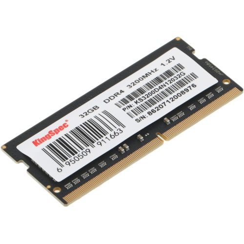 Память DDR4 32GB 3200MHz Kingspec KS3200D4N12032G RTL PC4-25600 CL22 SO-DIMM 260-pin 1.2В dual rank Ret