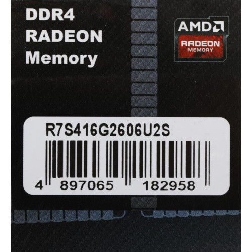 Память DDR4 16Gb 2666MHz AMD R7S416G2606U2S Radeon R7 Performance Series RTL PC4-21300 CL16 DIMM 288-pin 1.2В с радиатором Ret