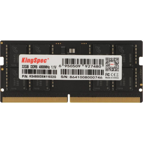 Оперативная память DDR5 32GB 4800MHz Kingspec KS4800D5N11032G RTL PC5-38400 CL40 SO-DIMM 288-pin 1.1В single rank Ret [KS4800D5N11032G]