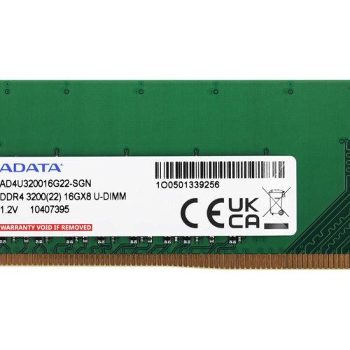 Оперативная память DDR4 16Gb 3200MHz A-Data AD4U320016G22-SGN Premier RTL PC4-25600 CL22 DIMM 288-pin 1.2В single rank Ret [AD4U320016G22-SGN]
