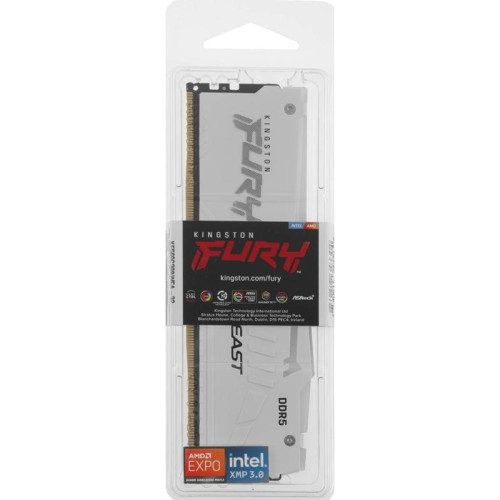 Оперативная память DDR5 32GB 6000MHz Kingston KF560C30BWEA-32 Fury Beast RGB RTL Gaming PC5-48000 CL30 DIMM 288-pin 1.4В kit single rank с радиатором Ret