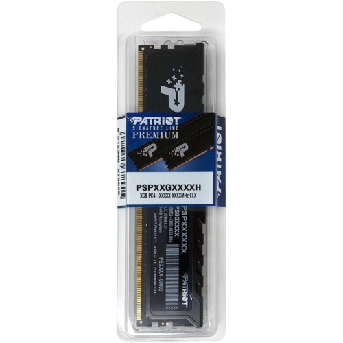 Оперативная память DDR4 16GB 2666MHz Patriot PSP416G2666H1 Signature Premium RTL PC4-21300 CL19 DIMM 288-pin 1.2В dual rank с радиатором Ret