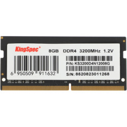 Оперативная память DDR4 8GB 3200MHz Kingspec KS3200D4N12008G RTL PC4-25600 SO-DIMM 260-pin 1.2В single rank Ret [KS3200D4N12008G]