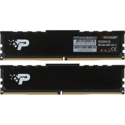 Память DDR5 2x32GB 4800MHz Patriot PSP564G4800KH1 Signature Premium RTL PC5-38400 CL40 DIMM 288-pin 1.1В kit single rank с радиатором Ret