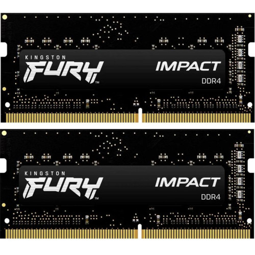 Память оперативная/ Kingston 32GB 2666MT/s DDR4 CL16 SODIMM (Kit of 2) FURY Impact