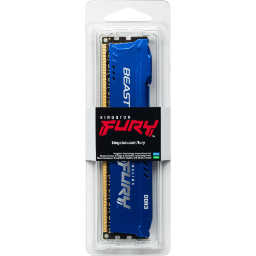 Память оперативная/ Kingston 8GB 1600MHz DDR3 CL10 DIMM FURYBeastBlue