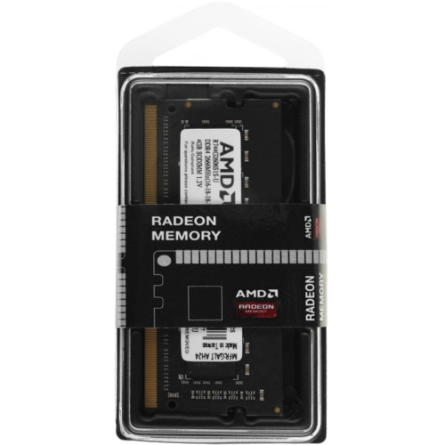 Оперативная память DDR4 4Gb 2666MHz AMD R744G2606S1S-U Radeon R7 Performance Series RTL PC4-21300 CL16 SO-DIMM 260-pin 1.2В Ret [R744G2606S1S-U]