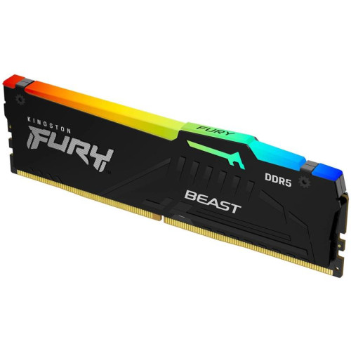 Память DDR5 16GB 6000MHz Kingston KF560C36BBE2A-16 Fury Beast RGB RTL Gaming PC5-48000 CL36 DIMM 288-pin 1.35В single rank с радиатором Ret