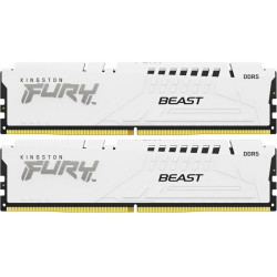 Оперативная память DDR5 2x16GB 5600MHz Kingston KF556C36BWEK2-32 Fury Beast White Expo RTL Gaming PC5-44800 CL36 DIMM 288-pin 1.25В kit single rank с радиатором Ret [KF556C36BWEK2-32]