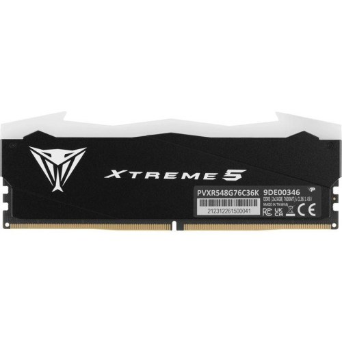 Оперативная память DDR5 2x24GB 7600MHz Patriot PVXR548G76C36K Viper Xtreme 5 RGB RTL Gaming PC5-60800 CL36 DIMM 288-pin 1.45В с радиатором Ret [PVXR548G76C36K]
