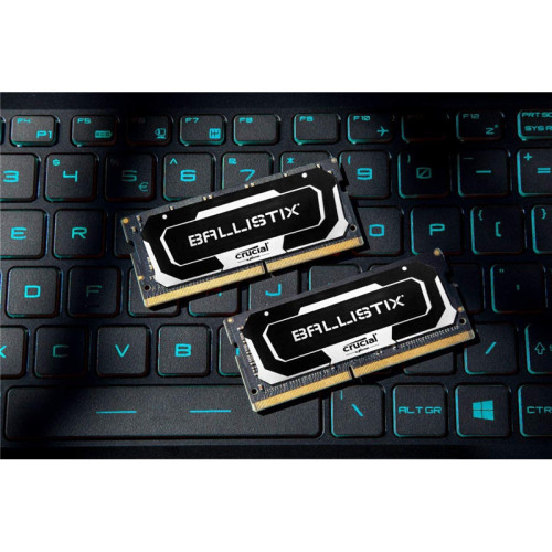 Память оперативная/ Crucial 16GB Kit (8GBx2) DDR4 3200MT/s CL16 Unbuffered SODIMM 260 pin Ballistix Black Память оперативная/ Crucial 16GB Kit (8GBx2) DDR4 3200MT/s CL16 Unbuffered SODIMM 260 pin Ballistix Black