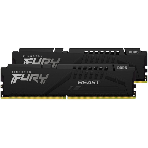 Память оперативная/ Kingston 64GB 5600MT/s  DDR5 CL40 DIMM (Kit of 2) FURY Beast Black  XMP