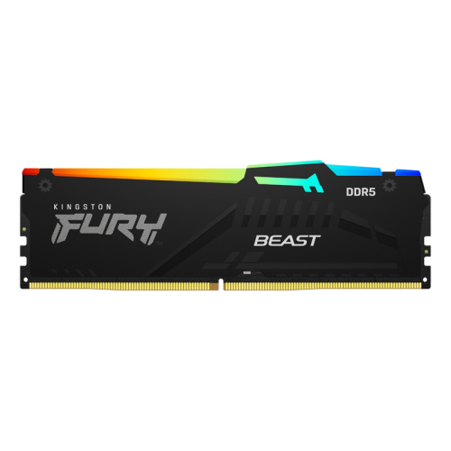 Память оперативная/ Kingston 64GB 5200MHz DDR5 CL40 DIMM (Kit of 2) FURY Beast RGB Память оперативная/ Kingston 64GB 5200MHz DDR5 CL40 DIMM (Kit of 2) FURY Beast RGB