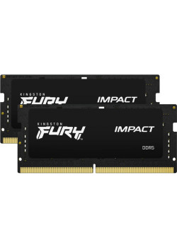 Память оперативная/ Kingston 16GB 4800MT/s DDR5 CL38 SODIMM (Kit of 2) FURY Impact PnP