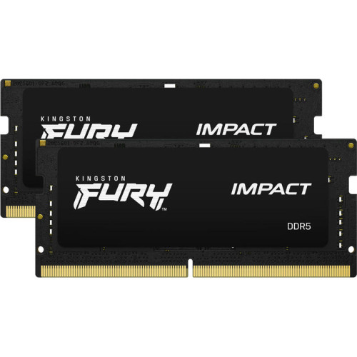 Память оперативная/ Kingston 16GB 4800MT/s DDR5 CL38 SODIMM (Kit of 2) FURY Impact PnP