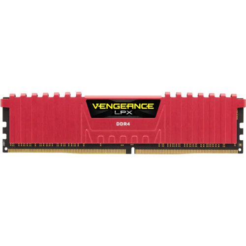 Память оперативная/ Corsair DDR4, 3200MHz 16GB 2x8GB Dimm, Unbuffered, 16-18-18-36, XMP 2.0, Vengeance LPX red, Black PCB, 1.35V, for SKL