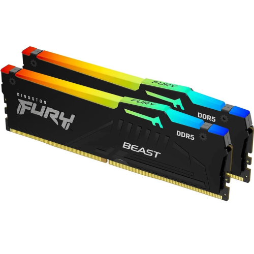 Память оперативная/ Kingston 32GB 6000MT/s DDR5 CL30 DIMM (Kit of 2) FURY Beast RGB XMP