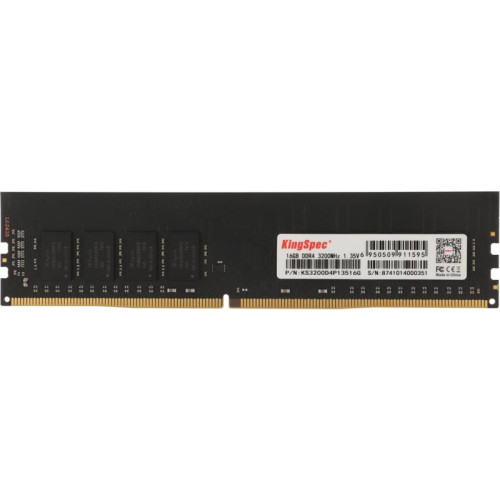 Оперативная память DDR4 16GB 3200MHz Kingspec KS3200D4P13516G RTL PC4-25600 CL17 DIMM 288-pin 1.35В dual rank Ret [KS3200D4P13516G]