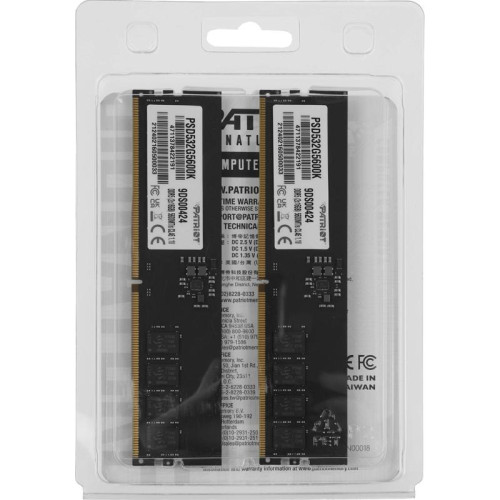 Память DDR5 2x16Gb 5600MHz Patriot PSD532G5600K Signature RTL PC5-44800 CL46 DIMM 288-pin 1.1В Ret