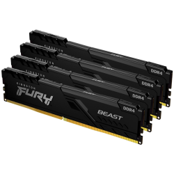 Память оперативная Kingston 64GB 3600MT/s DDR4 CL18 DIMM (Kit of 4) FURY Beast Black