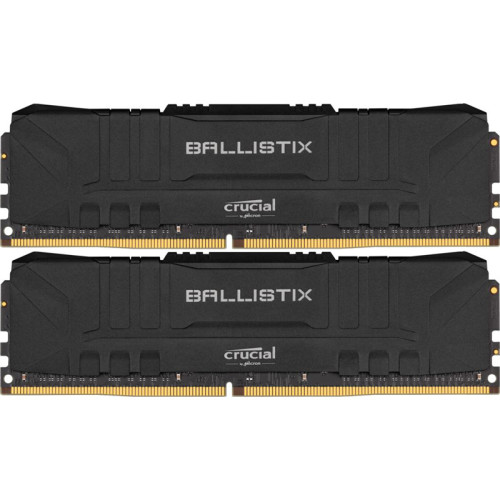Память оперативная/ Crucial 16GB Kit (8GBx2) DDR4 2666MT/s CL16 Unbuffered DIMM 288 pin Ballistix Black