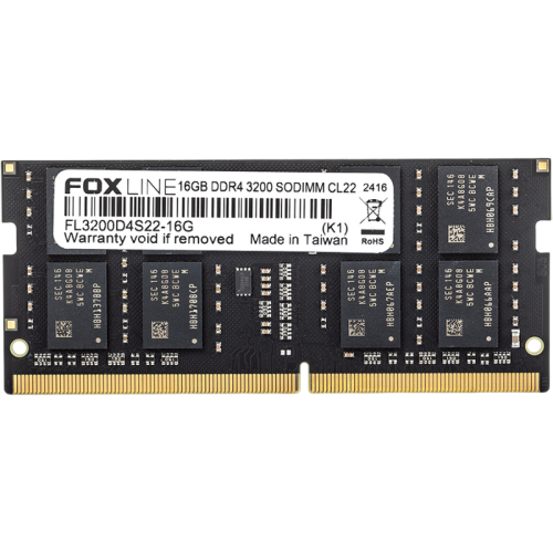 Память оперативная/ Foxline SODIMM 16GB 3200 DDR4 CL22 (1Gb*8)