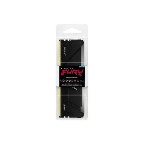 Память оперативная/ Kingston 16GB 2666MT/s DDR4 CL16 DIMM 1Gx8 FURY Beast RGB Память оперативная/ Kingston 16GB 2666MT/s DDR4 CL16 DIMM 1Gx8 FURY Beast RGB