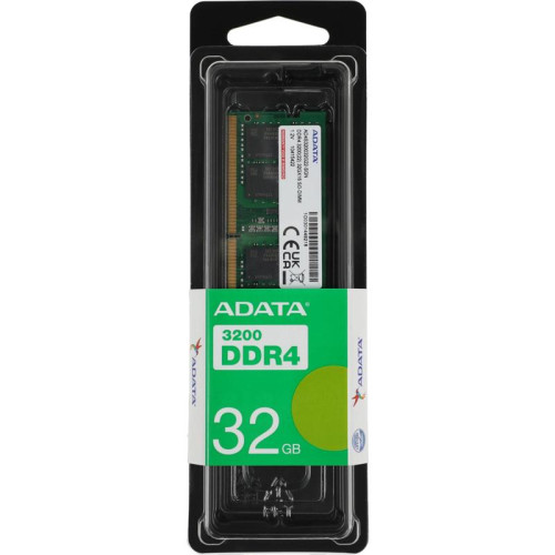 Оперативная память DDR4 32Gb 3200MHz A-Data AD4S320032G22-SGN RTL PC4-25600 CL22 SO-DIMM 260-pin 1.2В single rank Ret [AD4S320032G22-SGN]