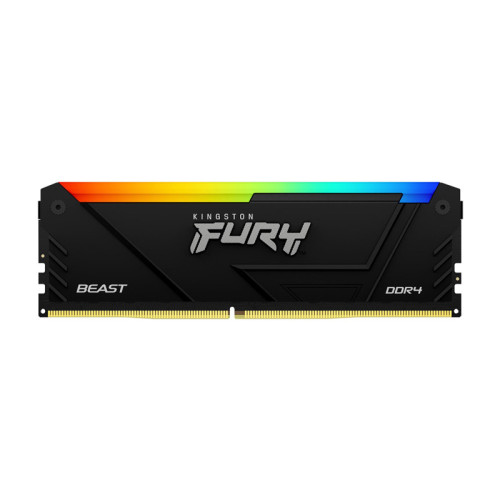 Память оперативная/ Kingston 32GB 3200MT/s DDR4 CL16 DIMM (Kit of 2) 1Gx8 FURY Beast RGB