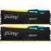 Память оперативная/ Kingston 16GB 5600MT/s DDR5 CL36 DIMM (Kit of 2) FURY Beast RGB EXPO