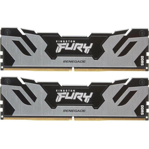 Память оперативная/ Kingston 32GB 8000MT/s DDR5 CL38 DIMM (Kit of 2) FURY Renegade Silver XMP